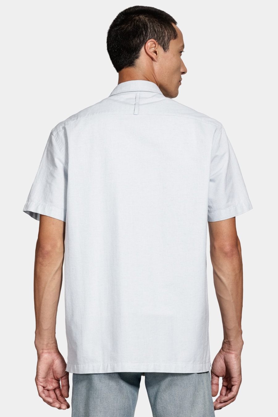 Camisa Manga Curta Regular Belfort Azul Claro — foto 4 de 6
