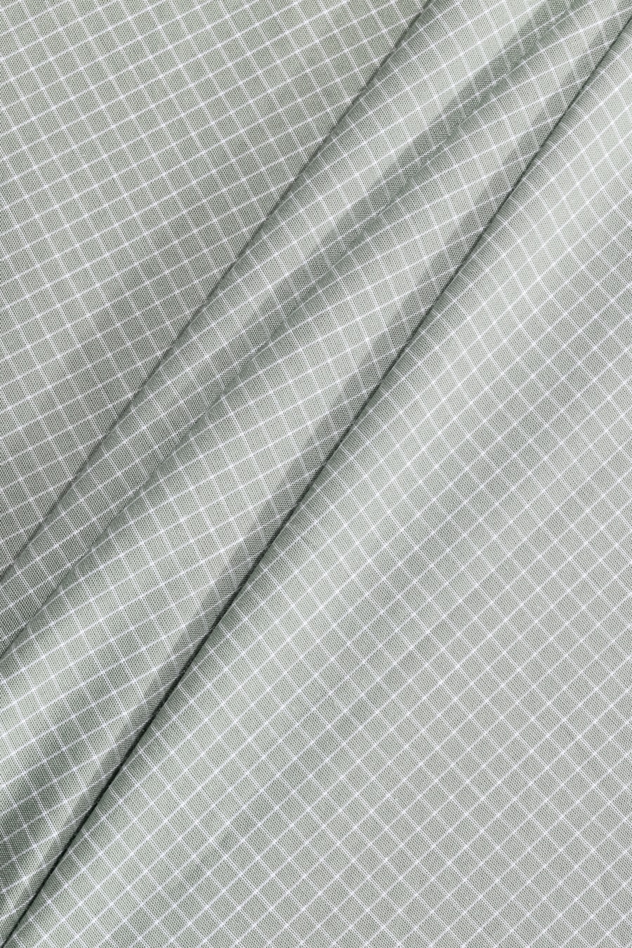 Camisa Manga Curta Regular Button-Down Com Bolso Verde Com Branco