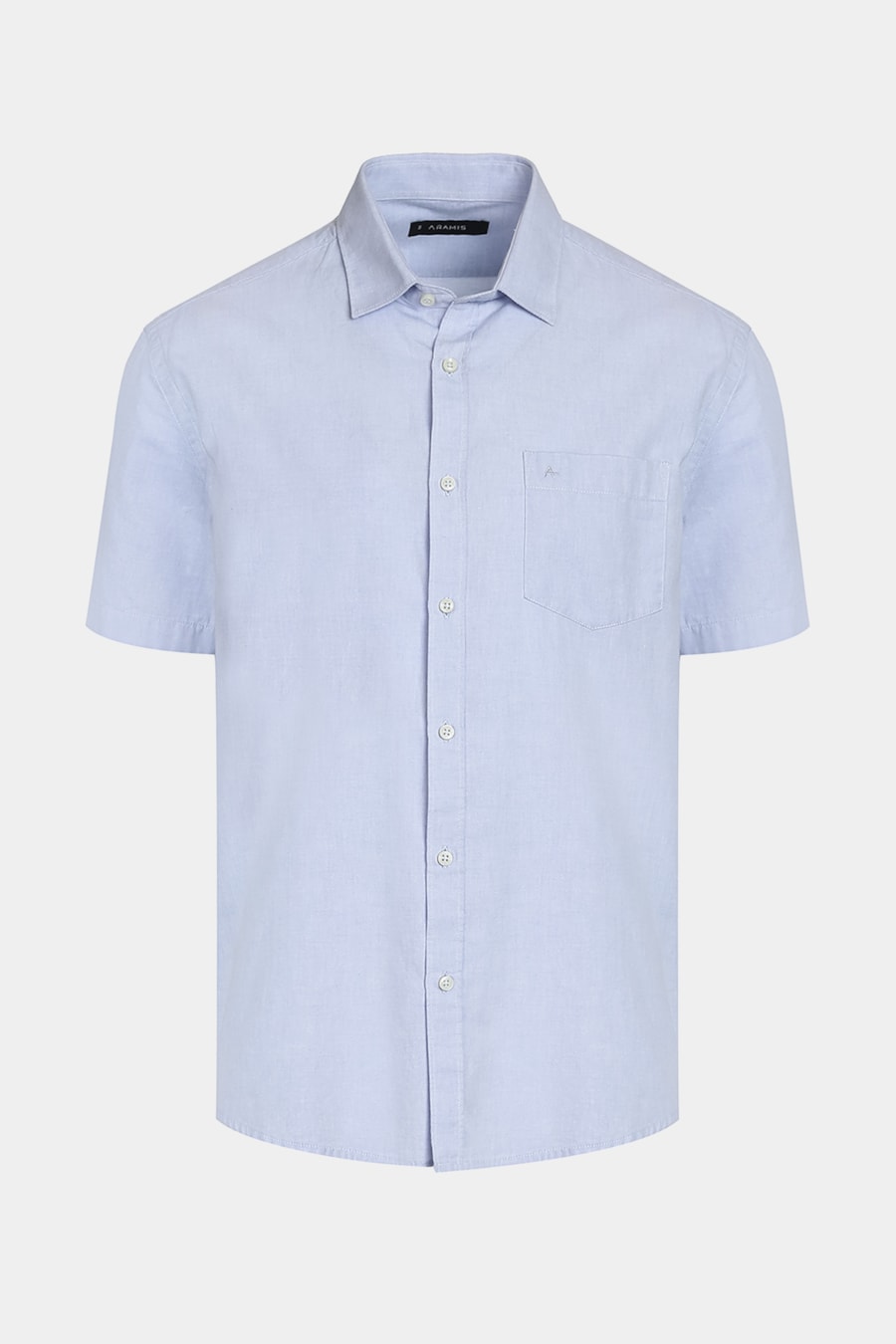 Camisa Manga Curta Regular Button-Down Lotte Com Bolso Azul