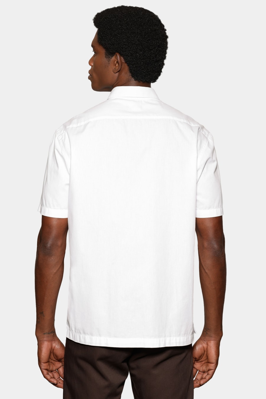 Camisa Manga Curta Regular Cb Algodao Mescla Lotte Branco — foto 4 de 6