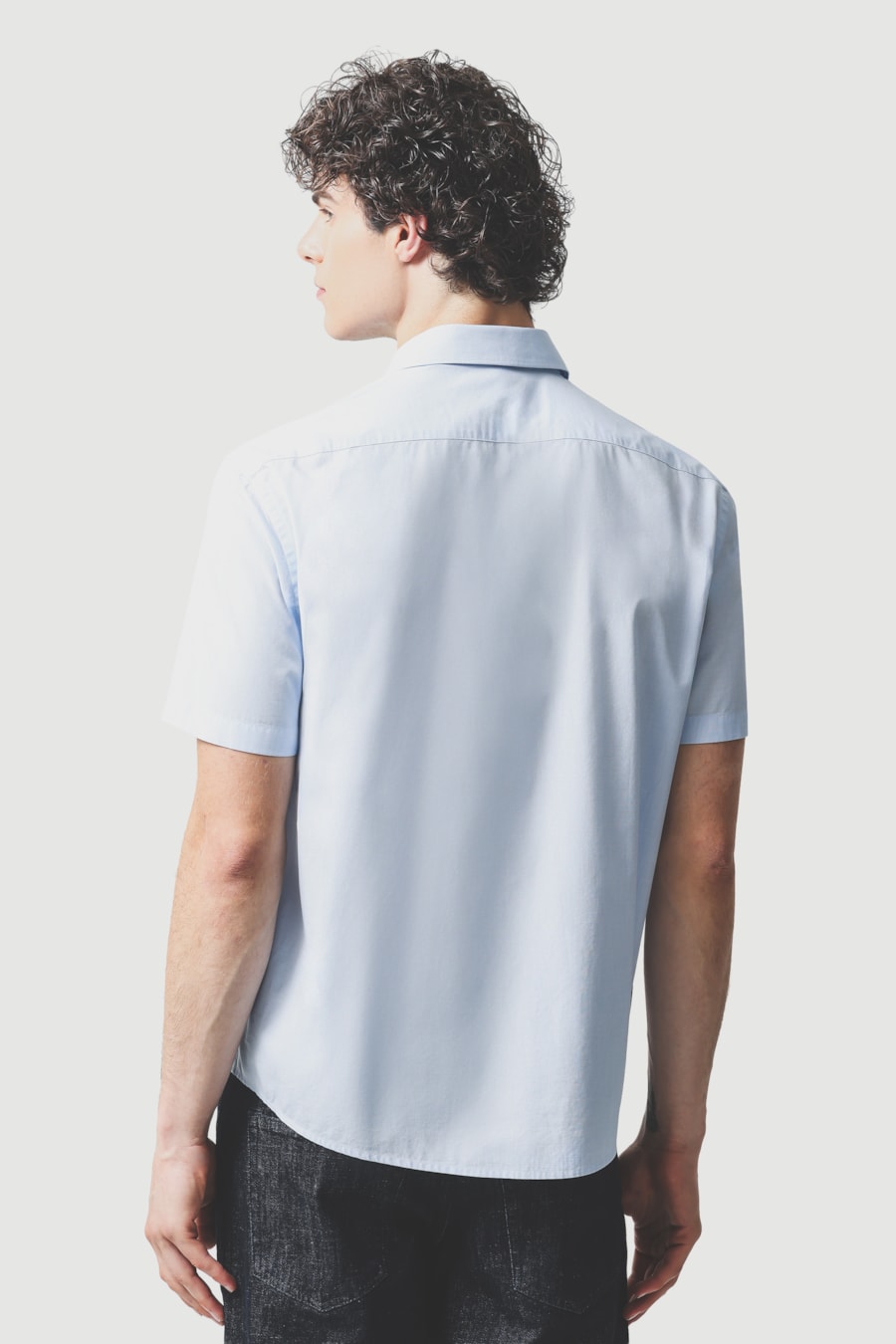 Camisa Manga Curta Regular Fil 50 Egipcio Barolo Azul Claro — foto 4 de 6