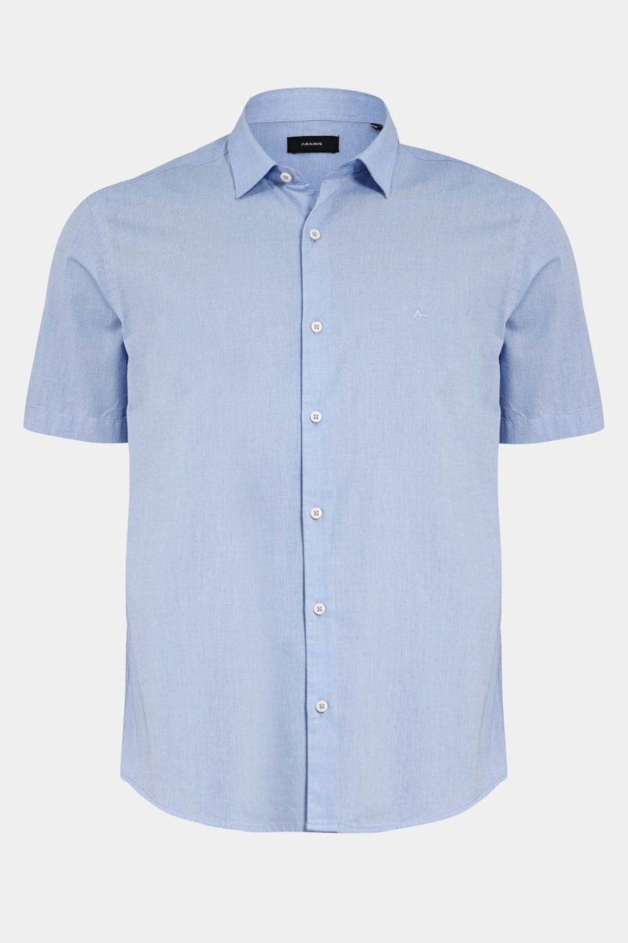Camisa Manga Curta Regular Fil a Fil Antilia Azul Medio — foto 5 de 6