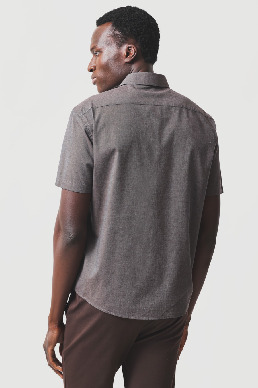 Camisa Manga Curta Regular Fil a Fil Antilia Cafe — foto 4 de 6