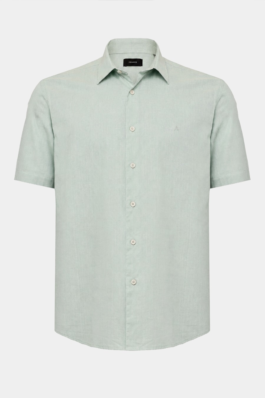 Camisa Manga Curta Regular Fil a Fil Antilia Verde Claro — foto 5 de 6