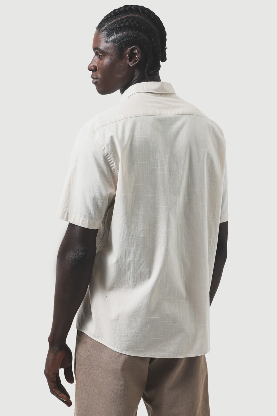 Camisa Manga Curta Regular Flame Bosco Areia — foto 4 de 6