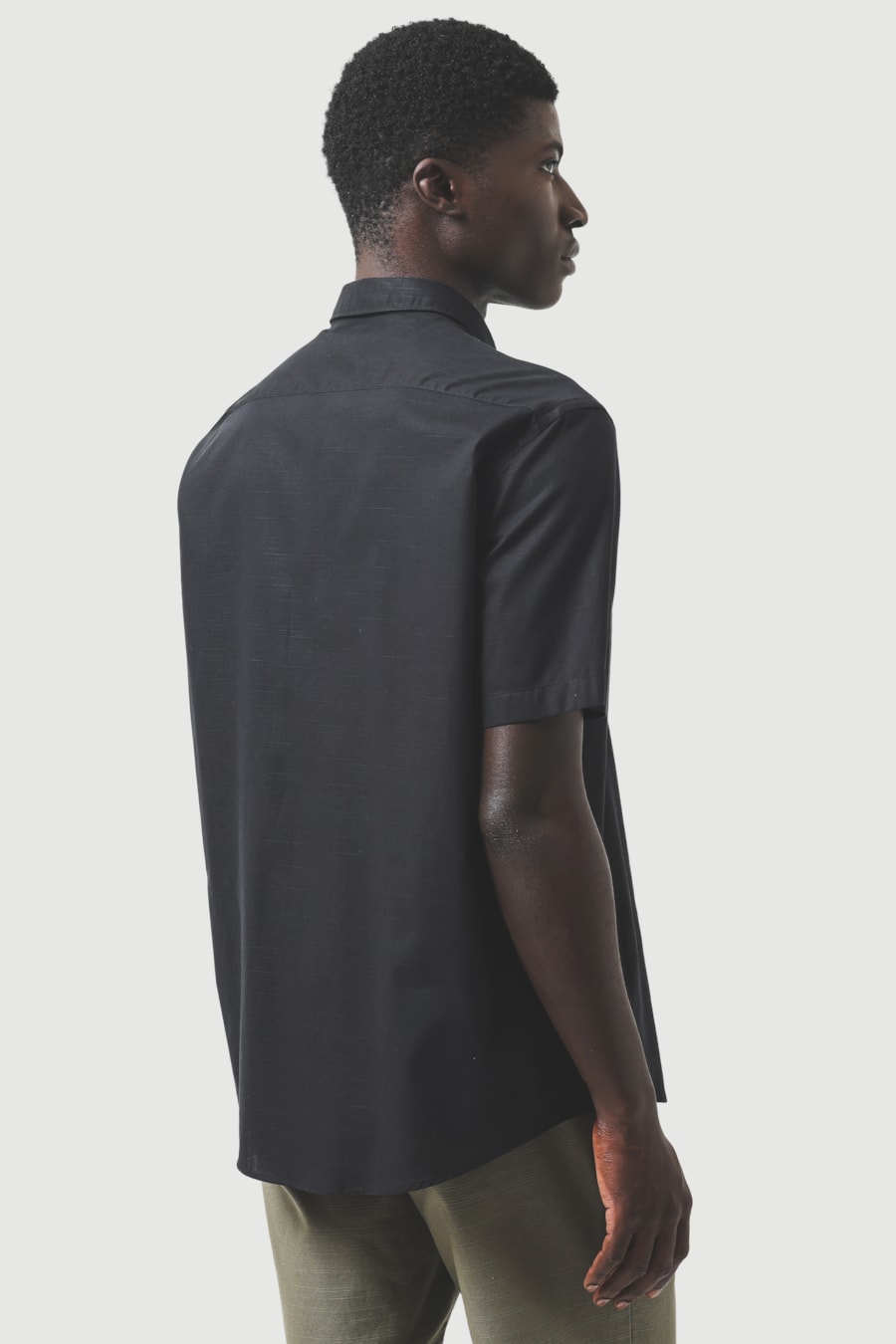 Camisa Manga Curta Regular Flame Bosco Preto — foto 4 de 6