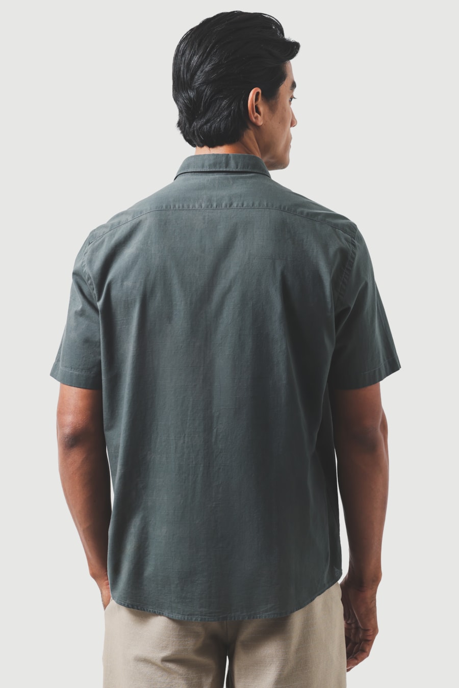 Camisa Manga Curta Regular Flame Bosco Verde Gris — foto 4 de 6