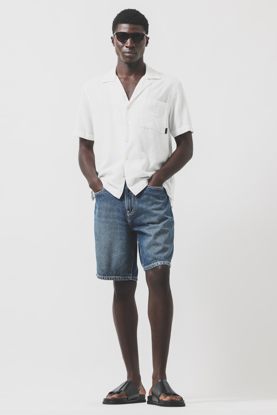 Camisa Manga Curta Regular Flamê Jacquard Off White — foto 2 de 7