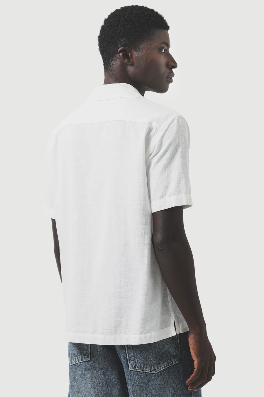 Camisa Manga Curta Regular Flamê Jacquard Off White — foto 5 de 7