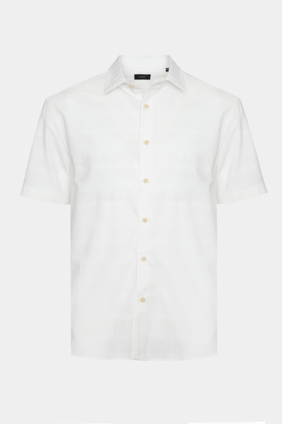 Camisa Manga Curta Regular Flamê Listrado Off White — foto 5 de 6