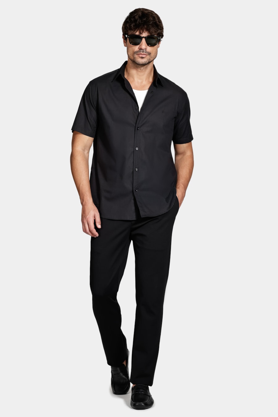 Camisa Manga Curta Regular Flame Preto — foto 2 de 6