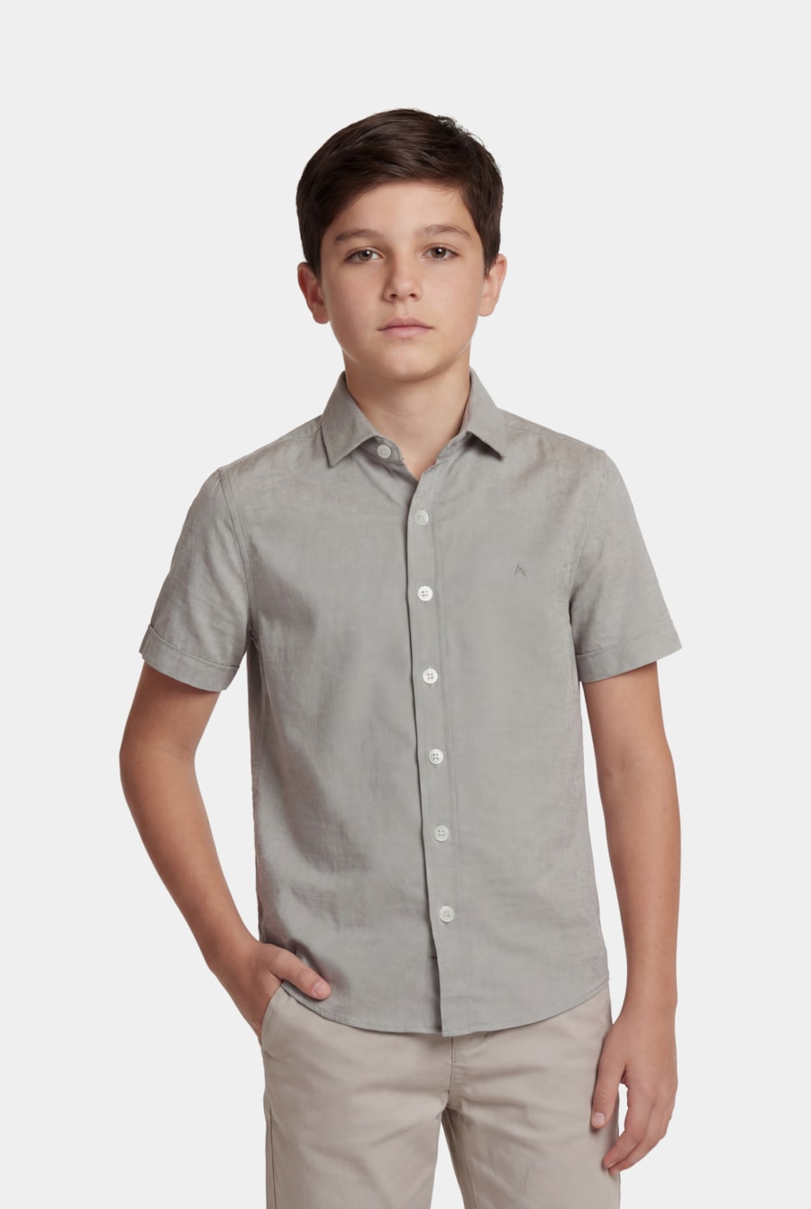 Camisa Manga Curta Regular Infantil Colors Natural — foto 1 de 6