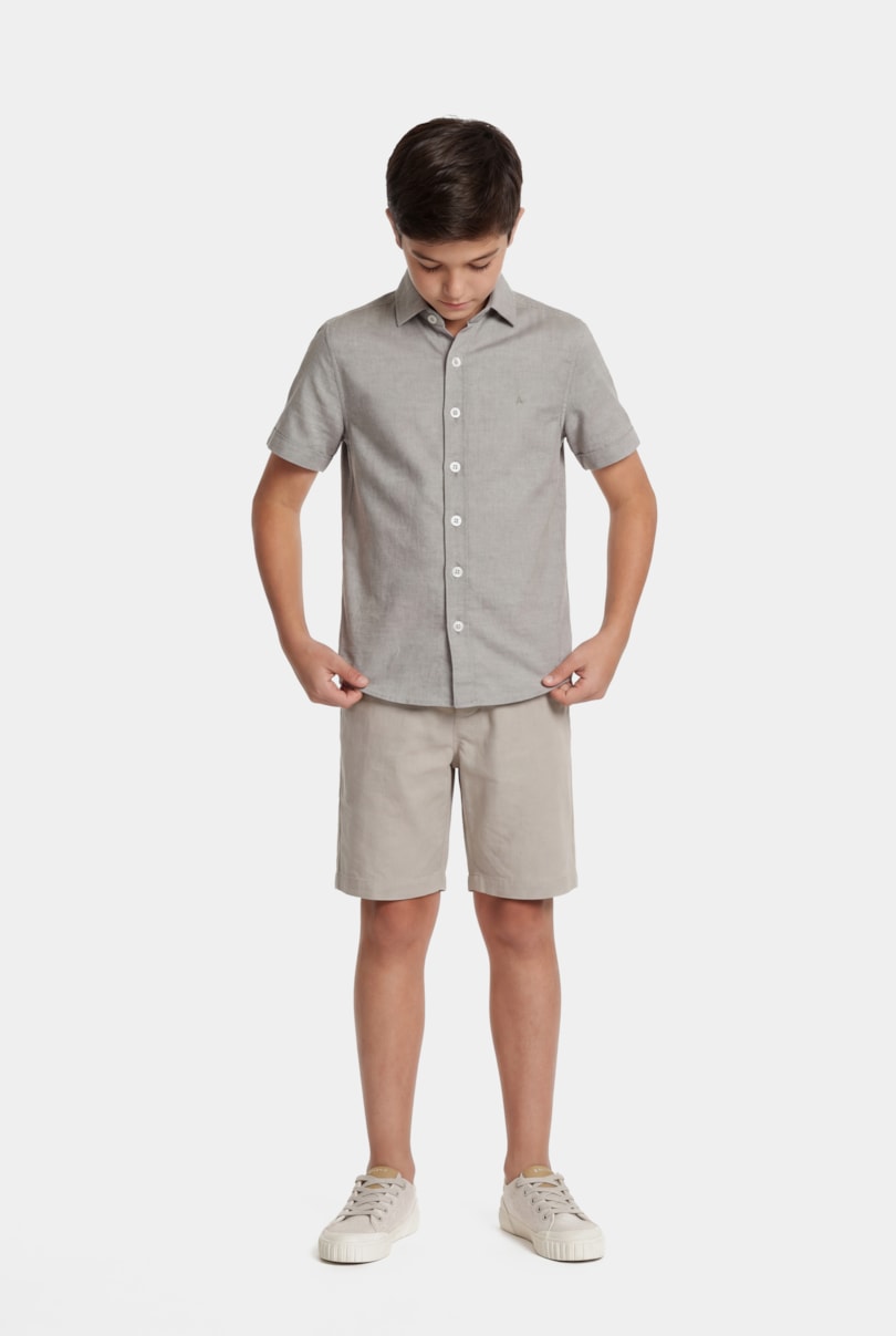 Camisa Manga Curta Regular Infantil Colors Natural