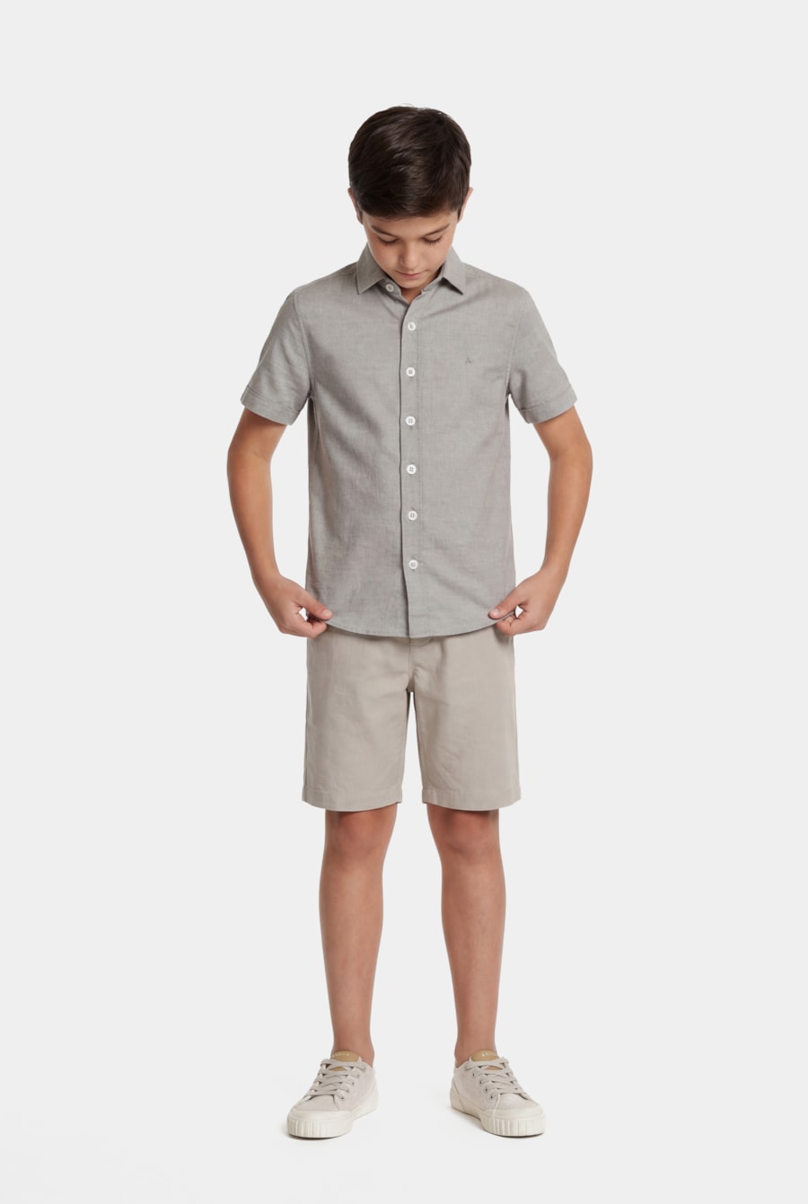 Camisa Manga Curta Regular Infantil Colors Natural — foto 2 de 6