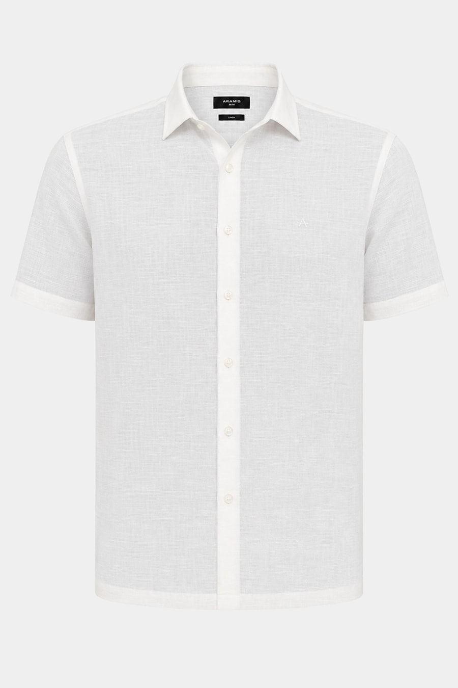 Camisa Manga Curta Regular Lausanne Linho Algodão Branco — foto 6 de 7