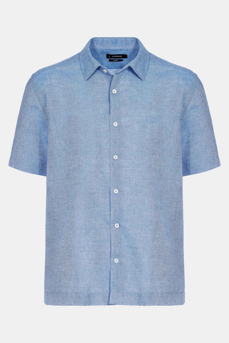 Camisa Manga Curta Regular Linho Algodão Martinelli Azul — foto 6 de 6