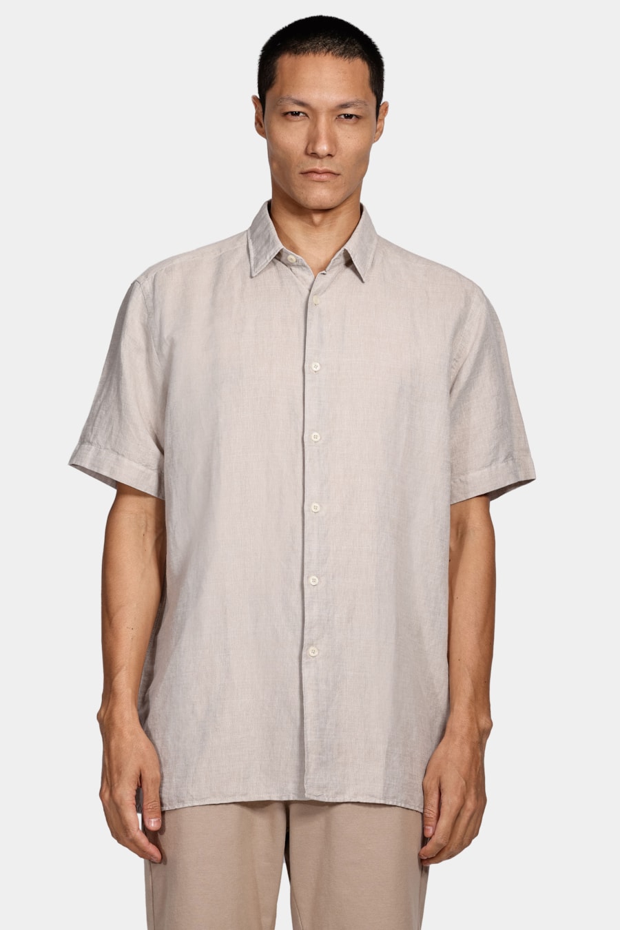 Camisa Manga Curta Regular Linho Algodão Martinelli Cáqui — foto 1 de 5