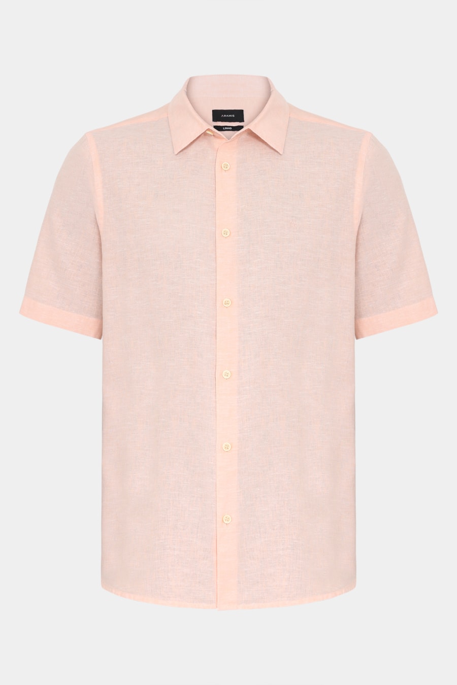 Camisa Manga Curta Regular Linho Algodao Surat Coral — foto 5 de 6