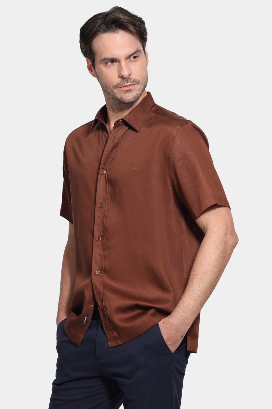 Camisa Manga Curta Regular Liocel Madeira — foto 1 de 6
