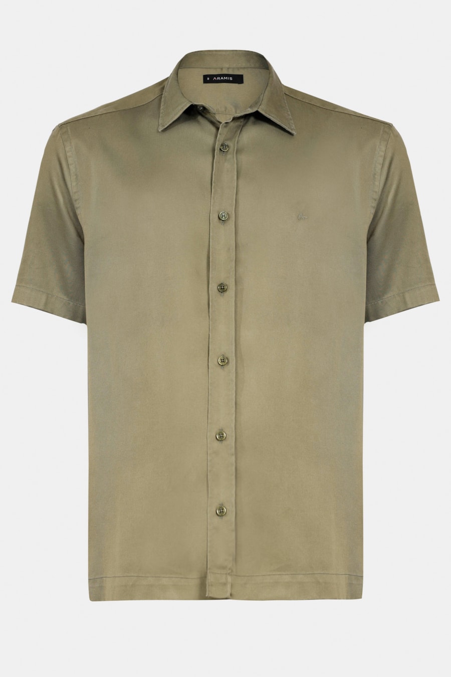 Camisa Manga Curta Regular Liocel Verde Militar — foto 5 de 6