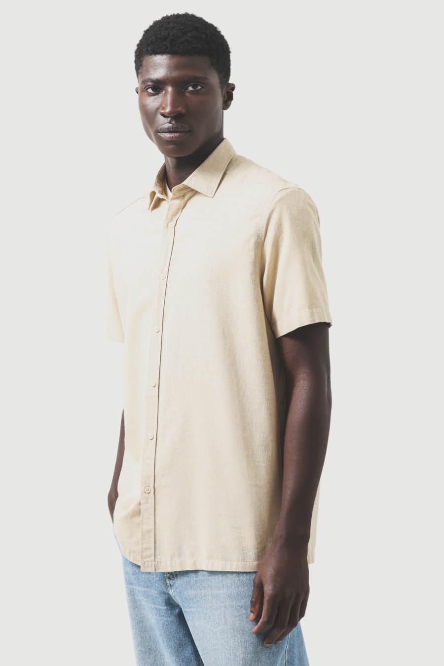 Camisa Manga Curta Regular Loop Flame Altino Amarelo Escuro — foto 1 de 6