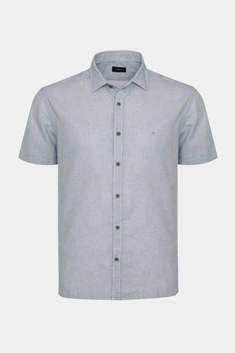 Camisa Manga Curta Regular Loop Flame Azul Jeans — foto 5 de 6