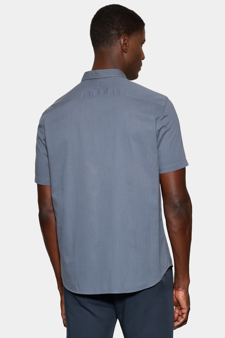 Camisa Manga Curta Regular Loop Flame Bosco Azul Indigo — foto 4 de 6