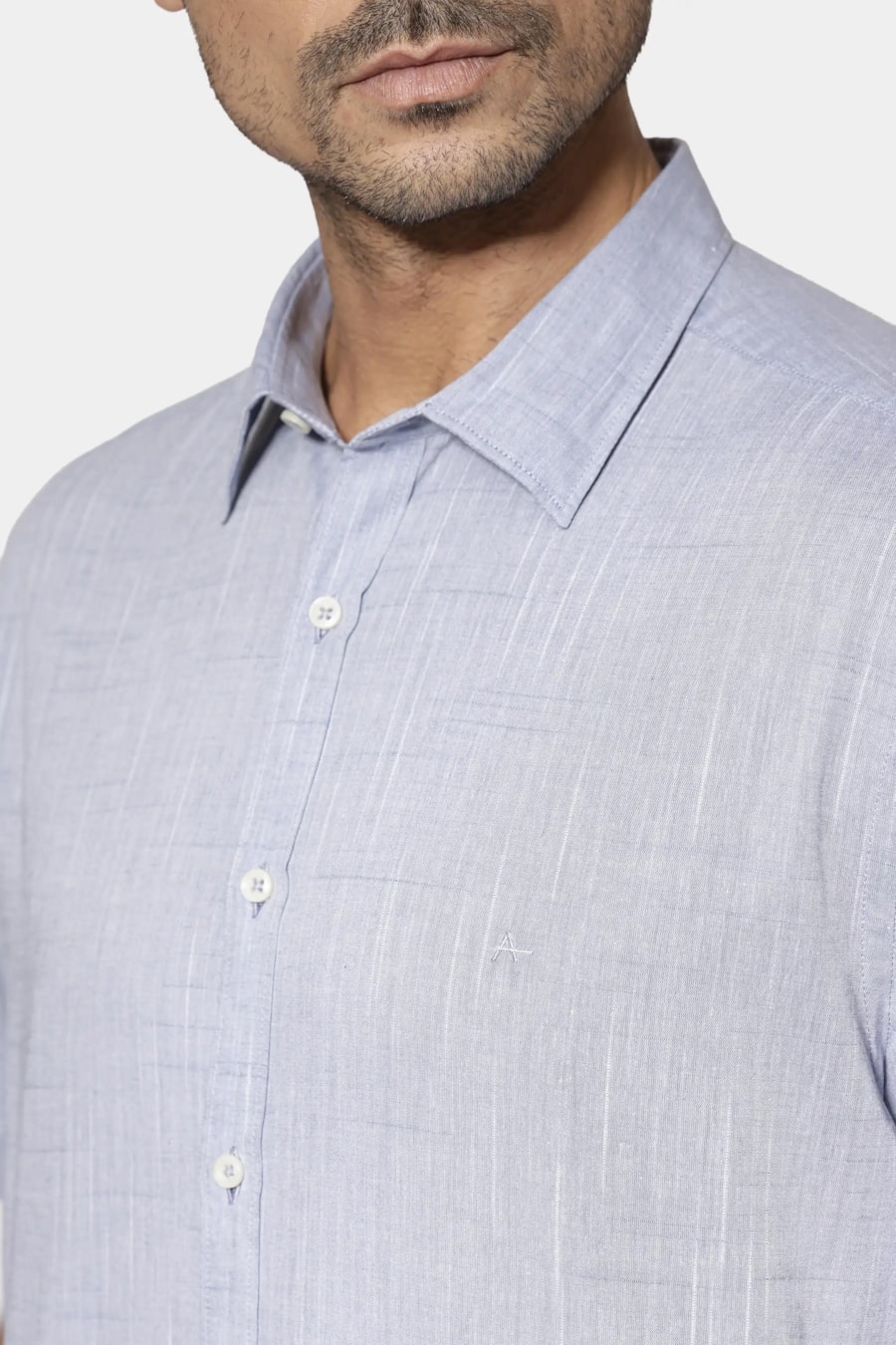 Camisa Manga Curta Regular Loop Flame Bosco Azul Jeans — foto 3 de 6