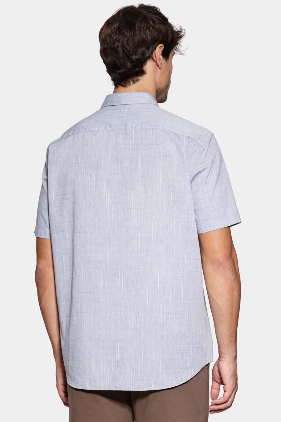 Camisa Manga Curta Regular Loop Flame Bosco Azul Jeans — foto 4 de 6
