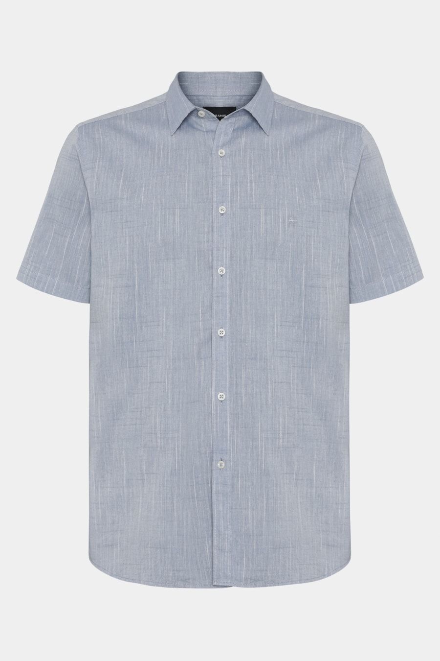 Camisa Manga Curta Regular Loop Flame Bosco Azul Jeans — foto 5 de 6