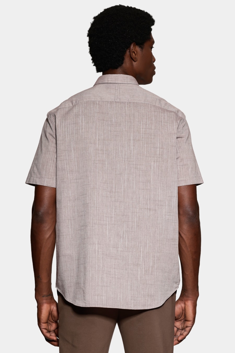 Camisa Manga Curta Regular Loop Flame Bosco Chocolate — foto 4 de 6