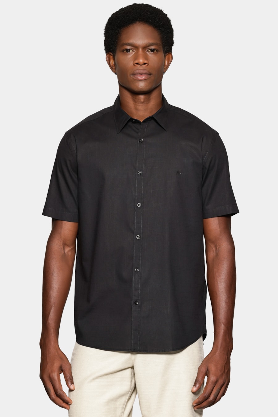 Camisa Manga Curta Regular Loop Flame Bosco Preto — foto 1 de 6