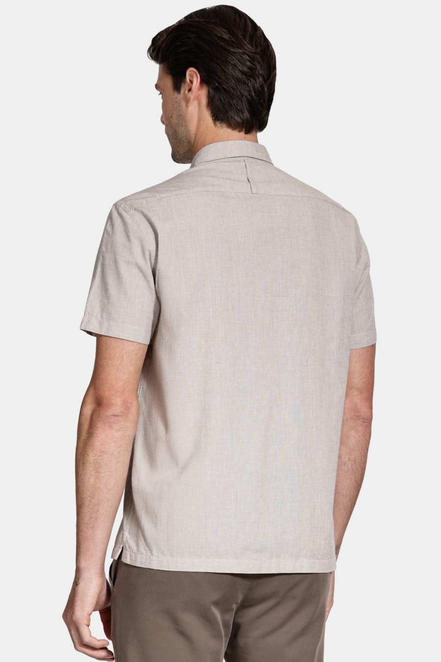 Camisa Manga Curta Regular Loop Flame Tabaco — foto 4 de 6