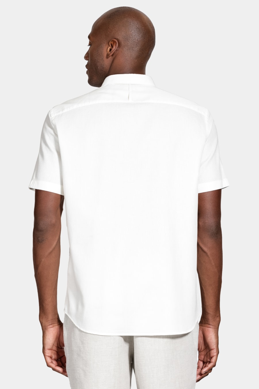 Camisa Manga Curta Regular Maquinetada Off White — foto 4 de 6