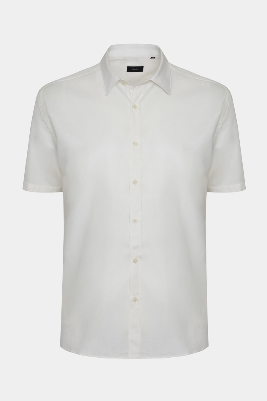 Camisa Manga Curta Regular Maquinetada Off White — foto 5 de 6