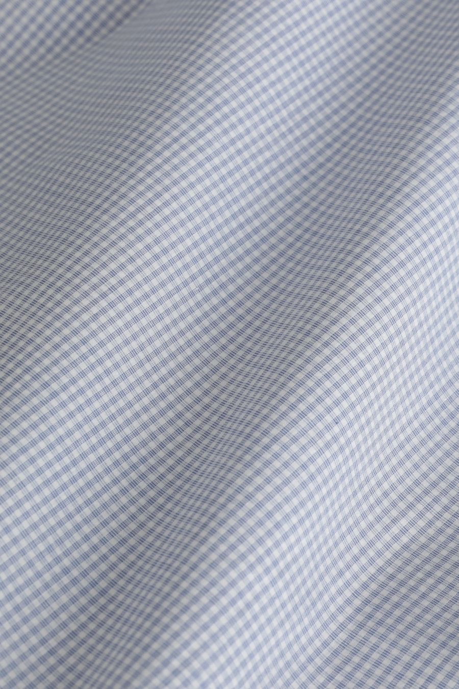 Camisa Manga Curta Regular Micro Xadrez Stretch Branco C/Azul Medio — foto 6 de 6