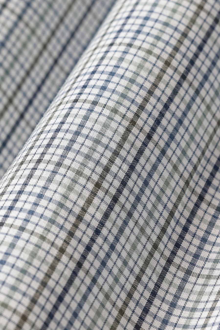 Camisa Manga Curta Regular Mini Xadrez Branco C/Azul — foto 6 de 6