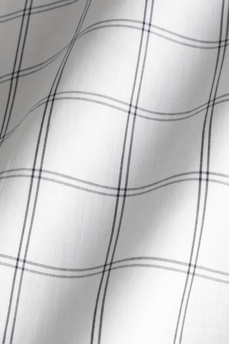 Camisa Manga Curta Regular Mini Xadrez Branco C/Azul — foto 6 de 6