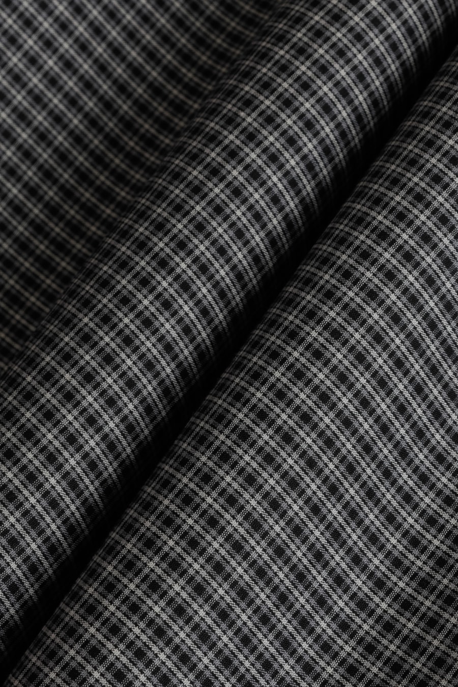 Camisa Manga Curta Regular Mini Xadrez Preto C/Cinza — foto 6 de 6