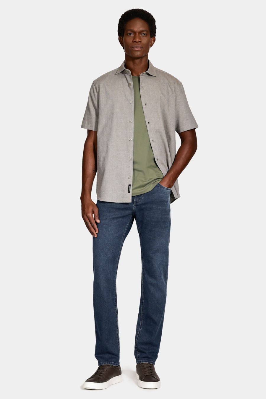 Camisa Manga Curta Regular Nature Line Army Green — foto 2 de 6