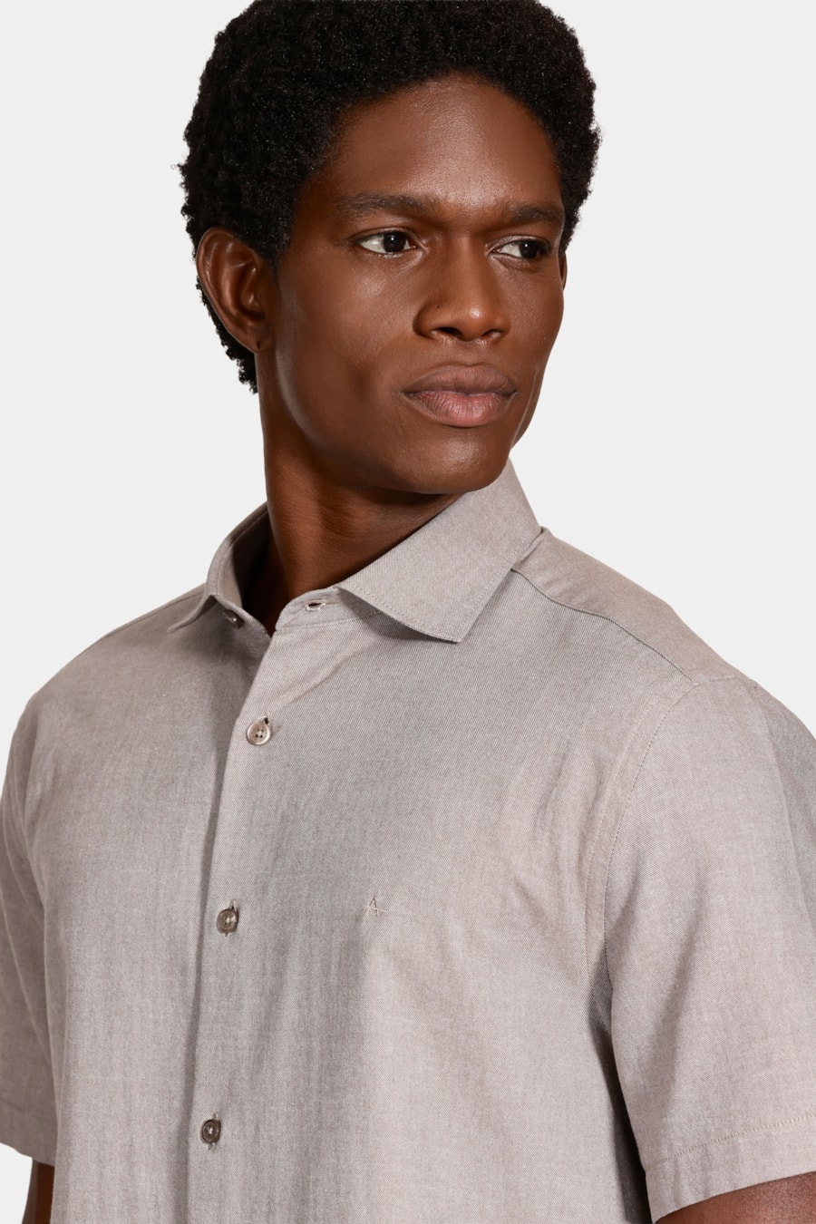 Camisa Manga Curta Regular Nature Line Caqui — foto 3 de 6