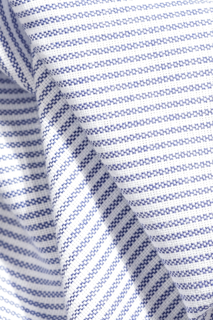 Camisa Manga Curta Regular Oxford Listrado Azul — foto 5 de 5