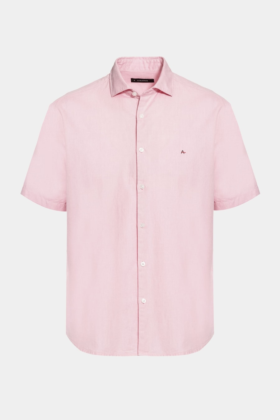 Camisa Manga Curta Regular Oxfordine Lisa Pink — foto 6 de 6