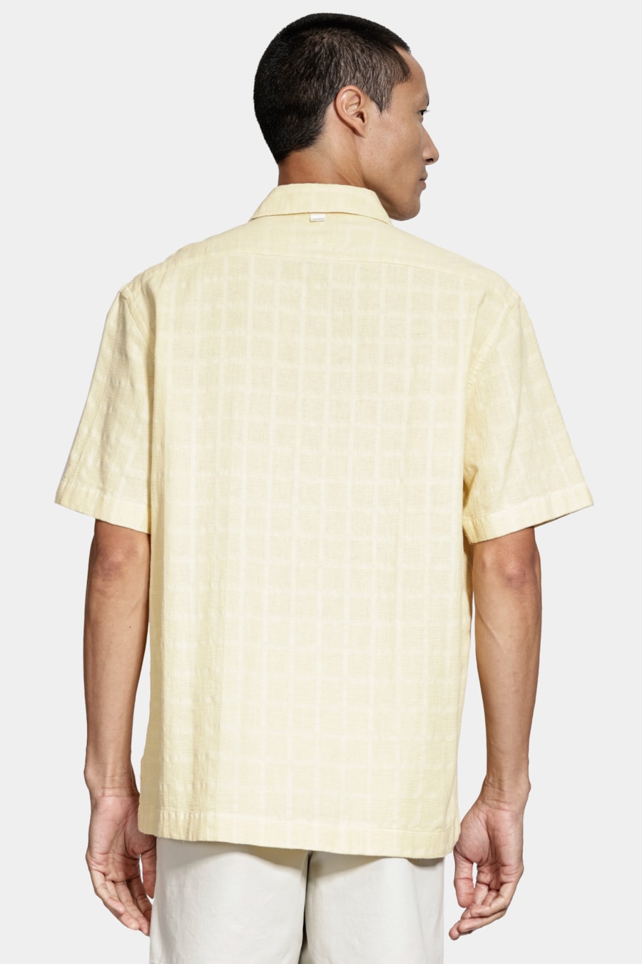 Camisa Manga Curta Regular Quadriculada Rustica Amarelo — foto 4 de 7