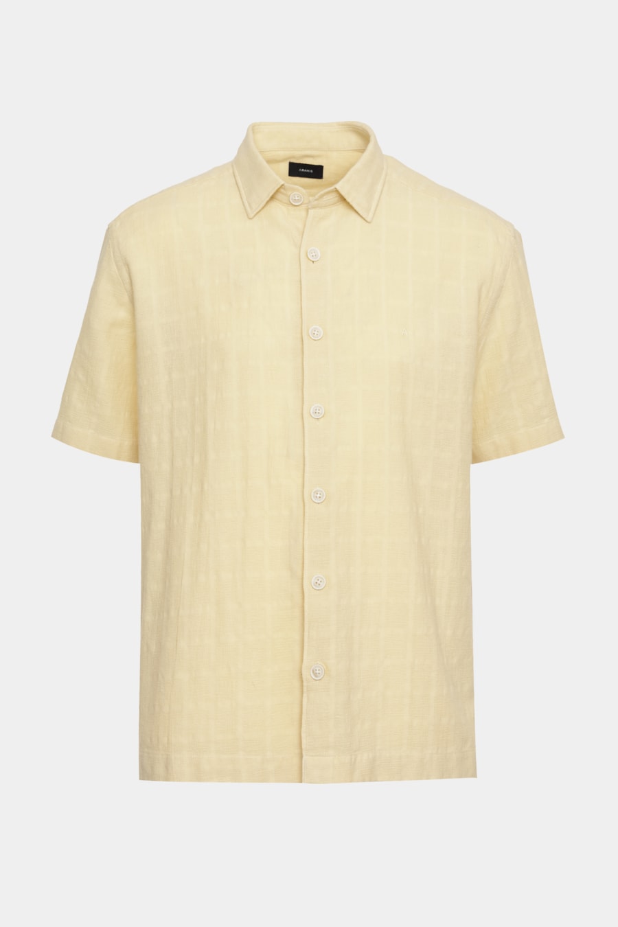 Camisa Manga Curta Regular Quadriculada Rustica Amarelo — foto 6 de 7