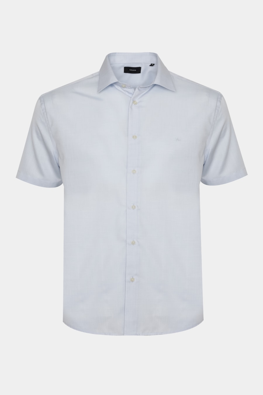 Camisa Manga Curta Regular Rajada Azul Claro — foto 5 de 6