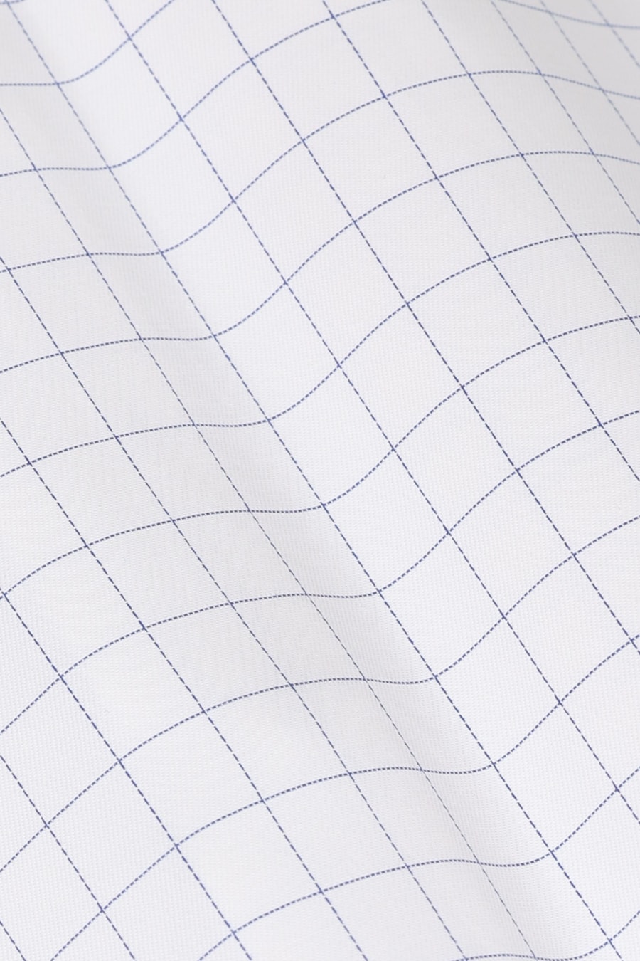 Camisa Manga Curta Regular Tricoline Mix Xadrez Branco C/Azul — foto 6 de 6