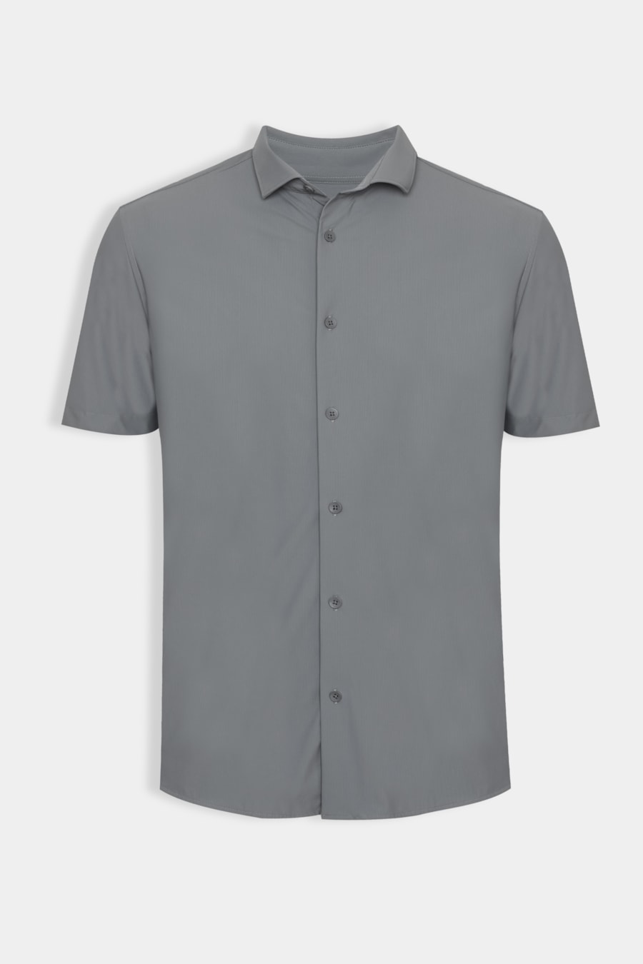 Camisa Manga Curta Rib Flex Cinza Escuro — foto 5 de 5