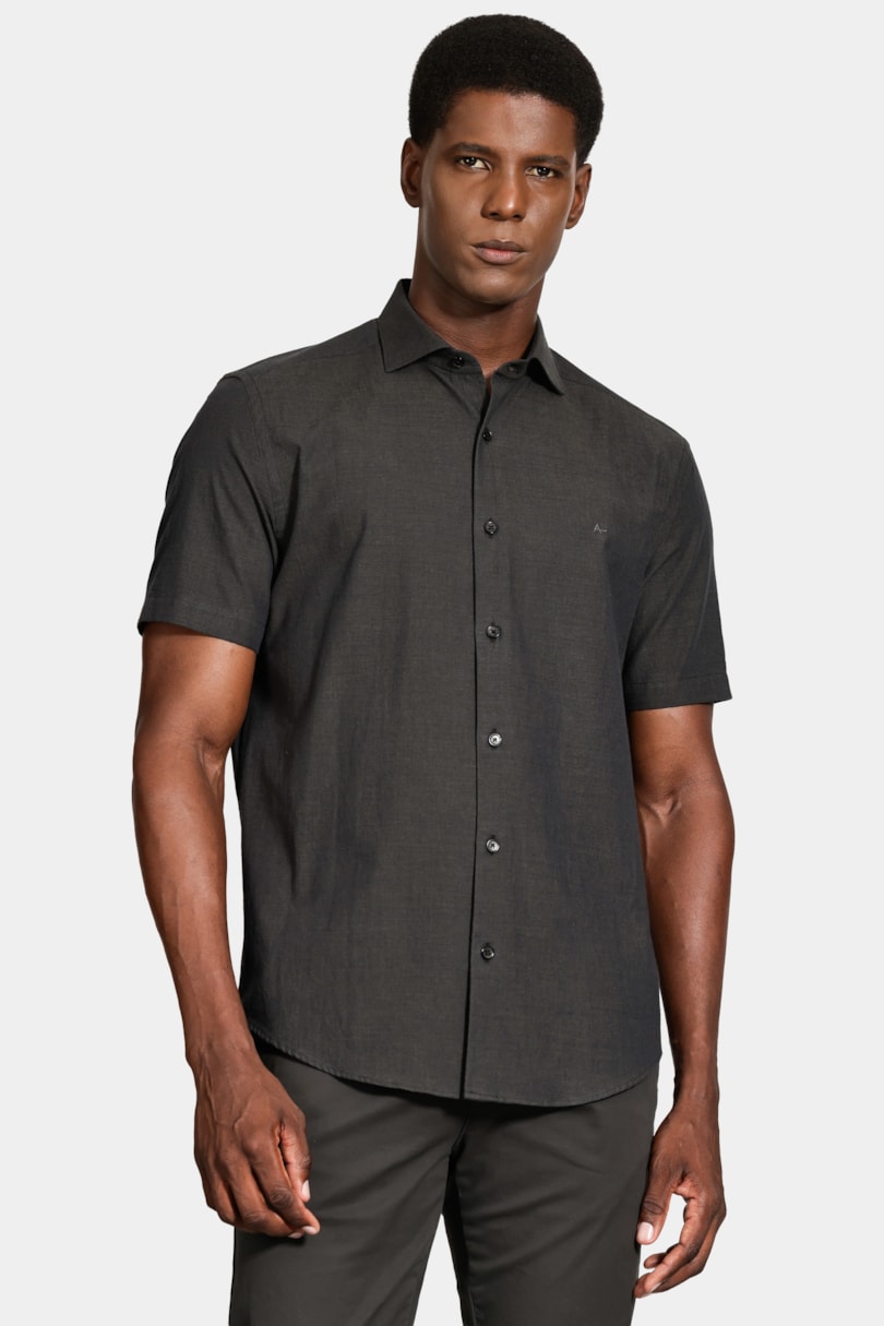 Camisa Manga Curta Sl Ns Black Marrom