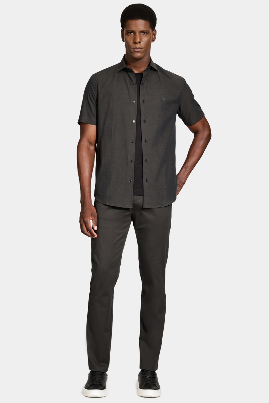 Camisa Manga Curta Sl Ns Black Marrom — foto 2 de 6